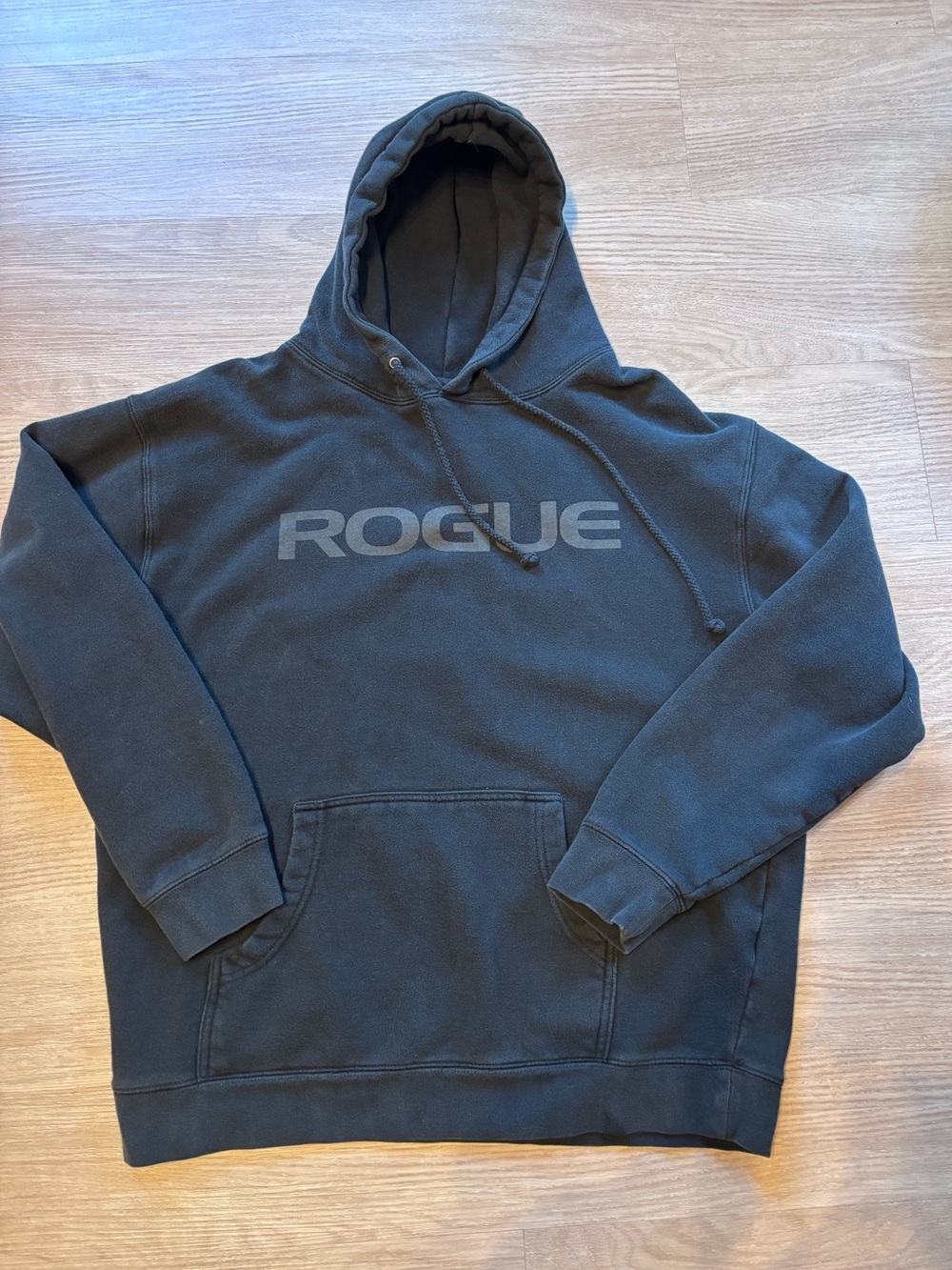 ROGUE Men’s L Basic Mid weight Black Logo Hoodie Gym Lifting
